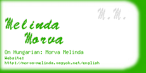 melinda morva business card